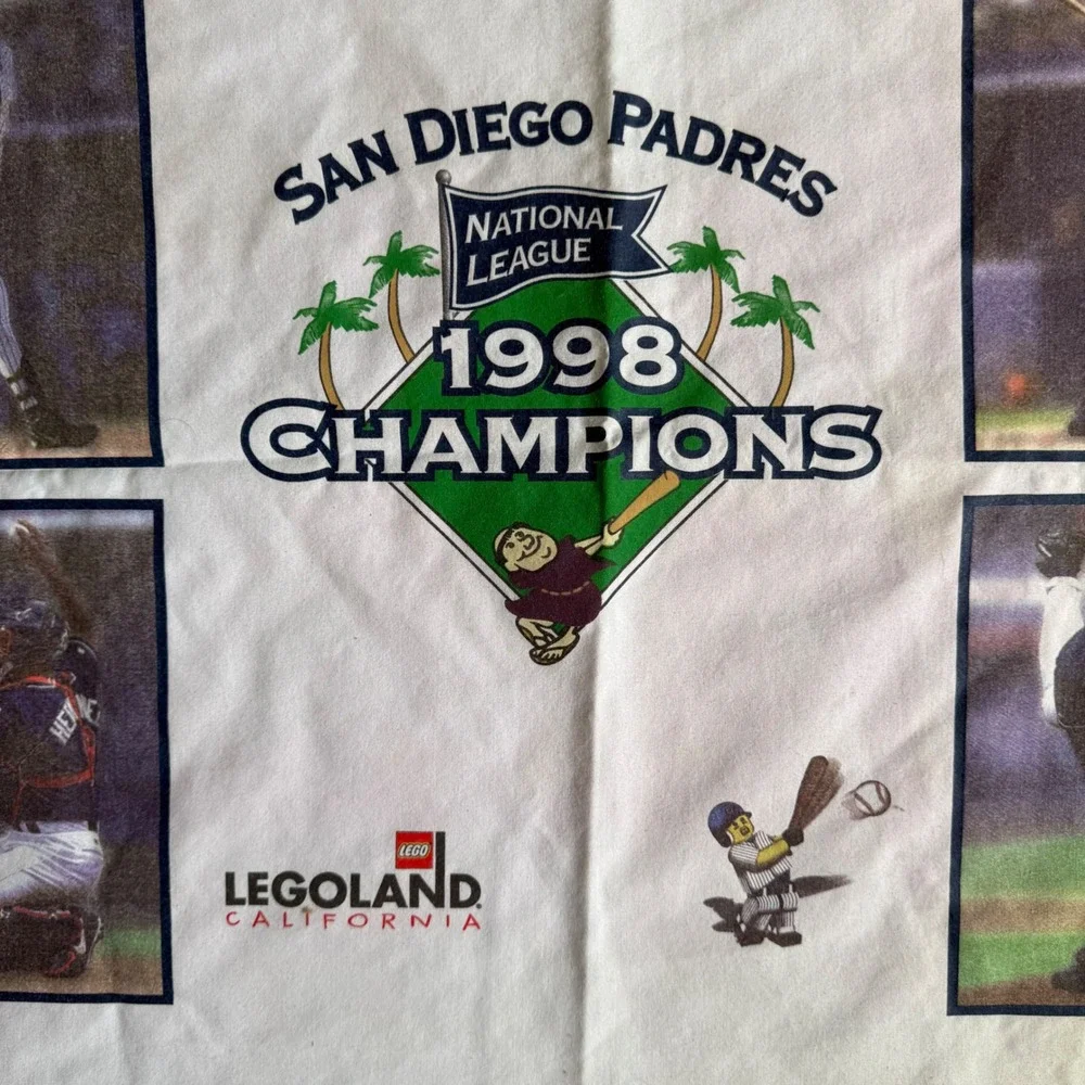 VTG San Diego Padres 1998 National League Champions Pillowcase MLB Baseball